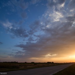 Traveling West at Sunset