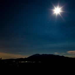 Moonrise over Pikes Peak